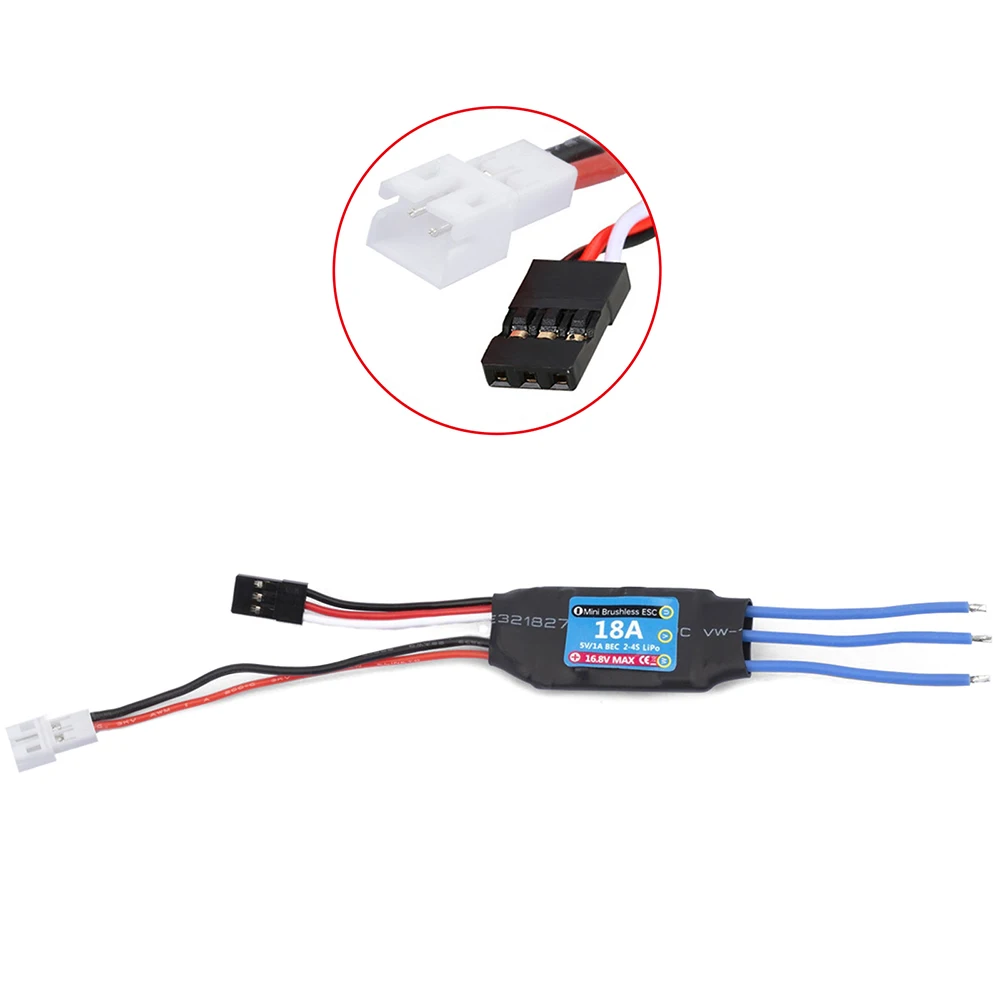 9IMOD RC 18A Bürstenloser ESC 2S Elektrischer Geschwindigkeitsregler Kompatibel mit Kyosho Tamiya Wltoys K989 1/24 1/28 Mini Z Mini Q RC Auto