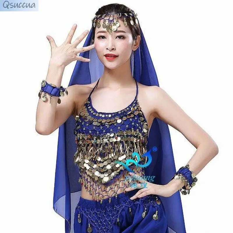 Belly Dance Performance Clothes Tops Dance Clothes Indian Dance Sequined Performance Bras