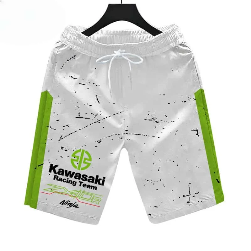 

Новые мужские спортивные шорты для серфинга Kawasaki Motorcycle, летние мужские дышащие шорты, быстросохнущие шорты, спортивные шорты для бега