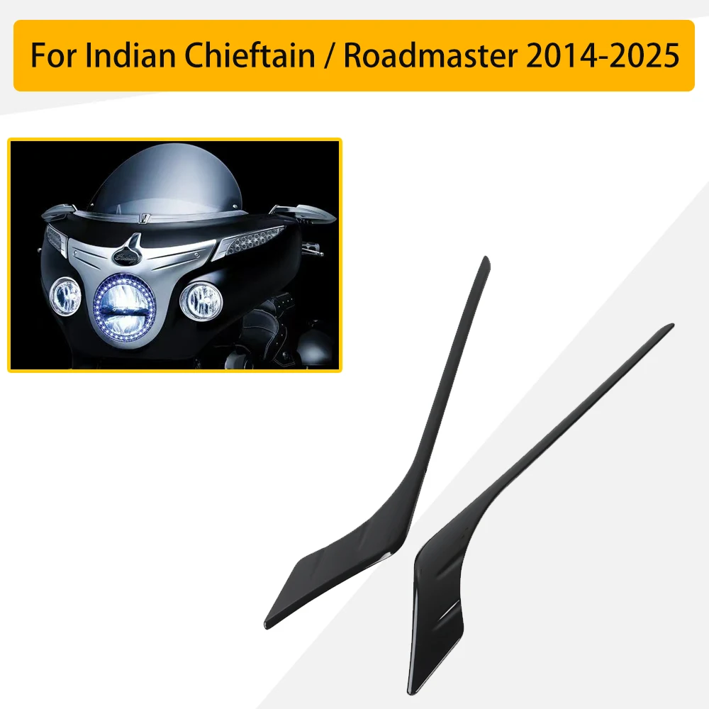 

Для Indian Chieftain Roadmaster 2014-2025 комплект обтекателя указателя поворота-черный хромированный пластик аксессуары для освещения мотоцикла