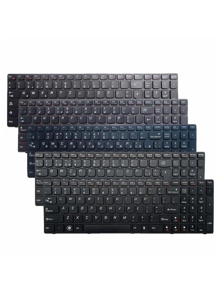 US/UK/RU/SP/FR/AR/KR/GR NOWA klawiatura do laptopa Lenovo B570 B575 B575E B580 B580A B590 V570 V570A V570C V570G V580 Z570 Z575 — zdjęcie 2