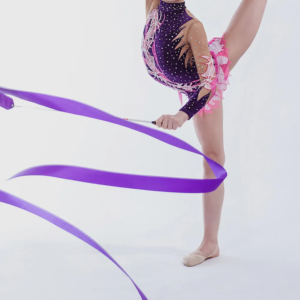 Juego de 4 Cintas Rítmicas para Danza y Gimnasia, Material de Alta Calidad para Espectáculos de Danza Artística, Movimiento Elegante y Fluido