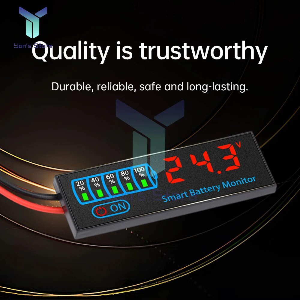 DC7-55V 12V/24V/36V/48V LED Battery Capacity Indicator Power Display Panel Lithium Acid Battery Capacity Voltage Meter Module