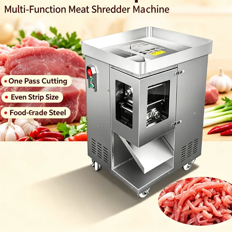 Commercial Meat Shredding Machine Automatic Fresh Meat Strip Cutter