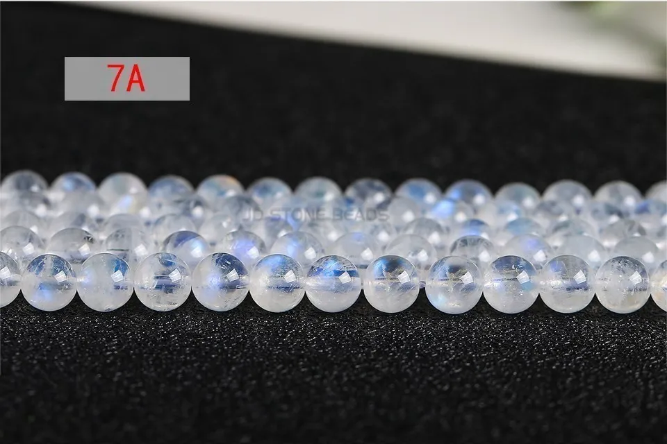AAA Natürliche Blaue Mondsteinperlen aus Sri Lanka, Wunderschöne Blaue Schimmernde Lose Edelsteine für Schmuckherstellung, DIY Armband- und Halskettenzubehör – Detail 3