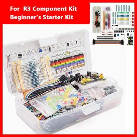 Electronic Components Electrolytic Capacitor Resistor led 830 Hole Breadboard Kit MB-102 for UNO R Component Pack Beginner Start