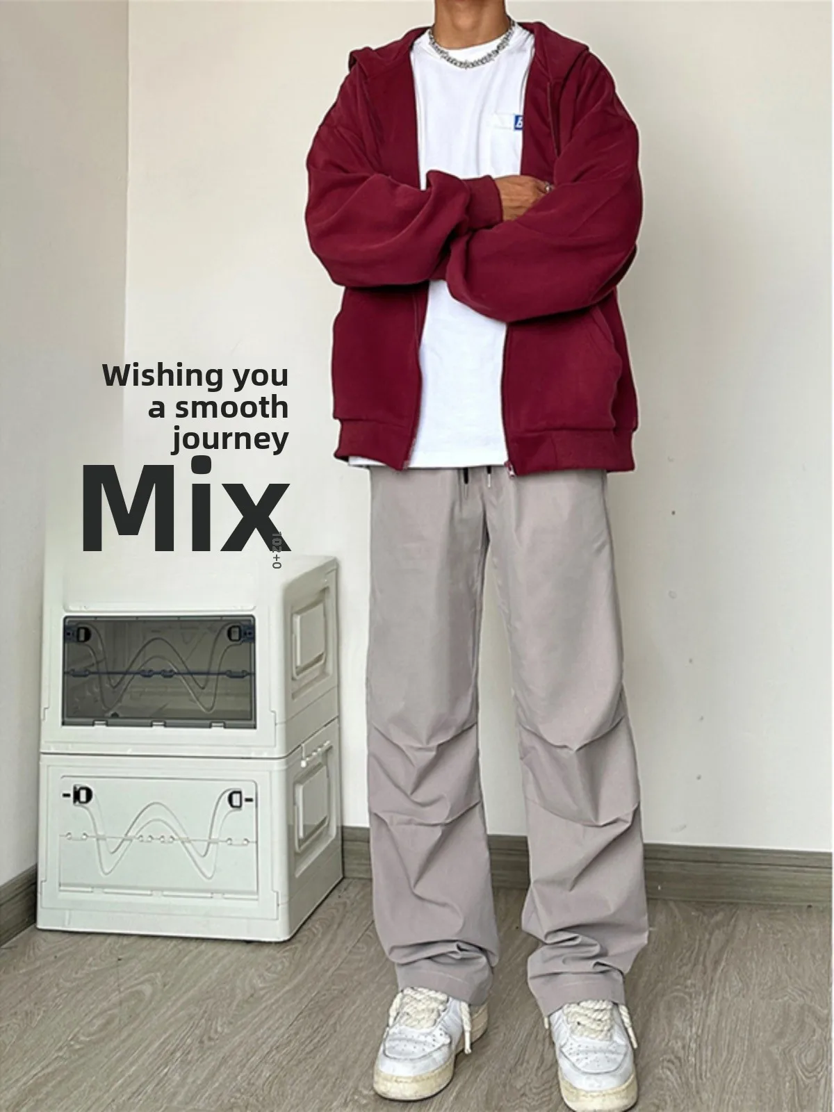 

Мужской осенний кардиган оверсайз с капюшоном, плотный, износостойкий, цвета красного вина, в американском стиле, повседневный, свободного кроя