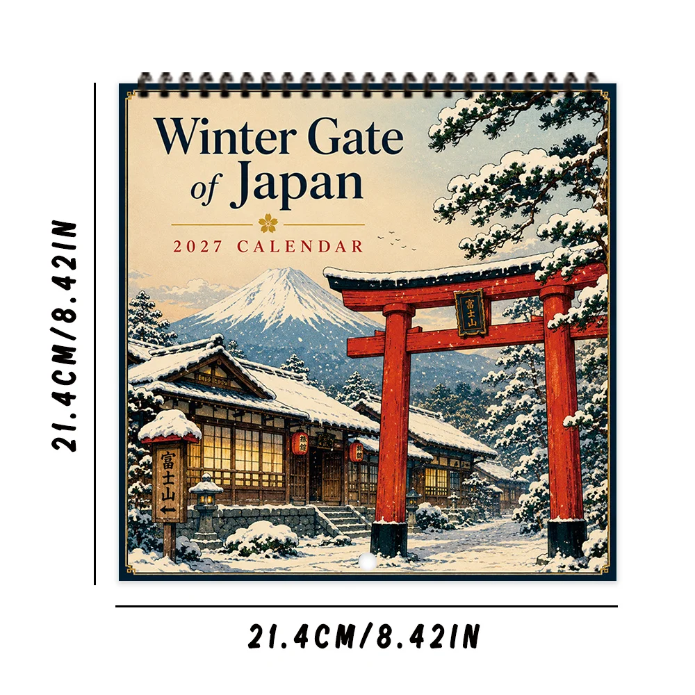 1pc 2027 Wall Calendar, Ukiyo-e Theme, 12-month Monthly Planner, Perfect Gift For Birthdays, Christmas, And New Year