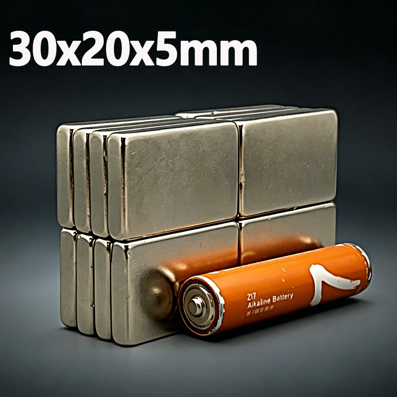 30x20x5mm Magnet N35 NdfeB Permanent Magnetic Imanes 30*20*5 Accessory 2-20pcs Square Shape Neodymium Magnet Garage Tool Fridge