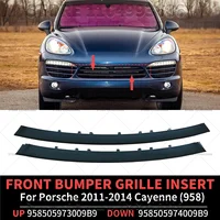 Para 2011-2014 Porsche Cayenne (958) inserto de rejilla de parachoques delantero 2 uds OEM 958505973009B9 958505974009B9 95850597300 95850597400