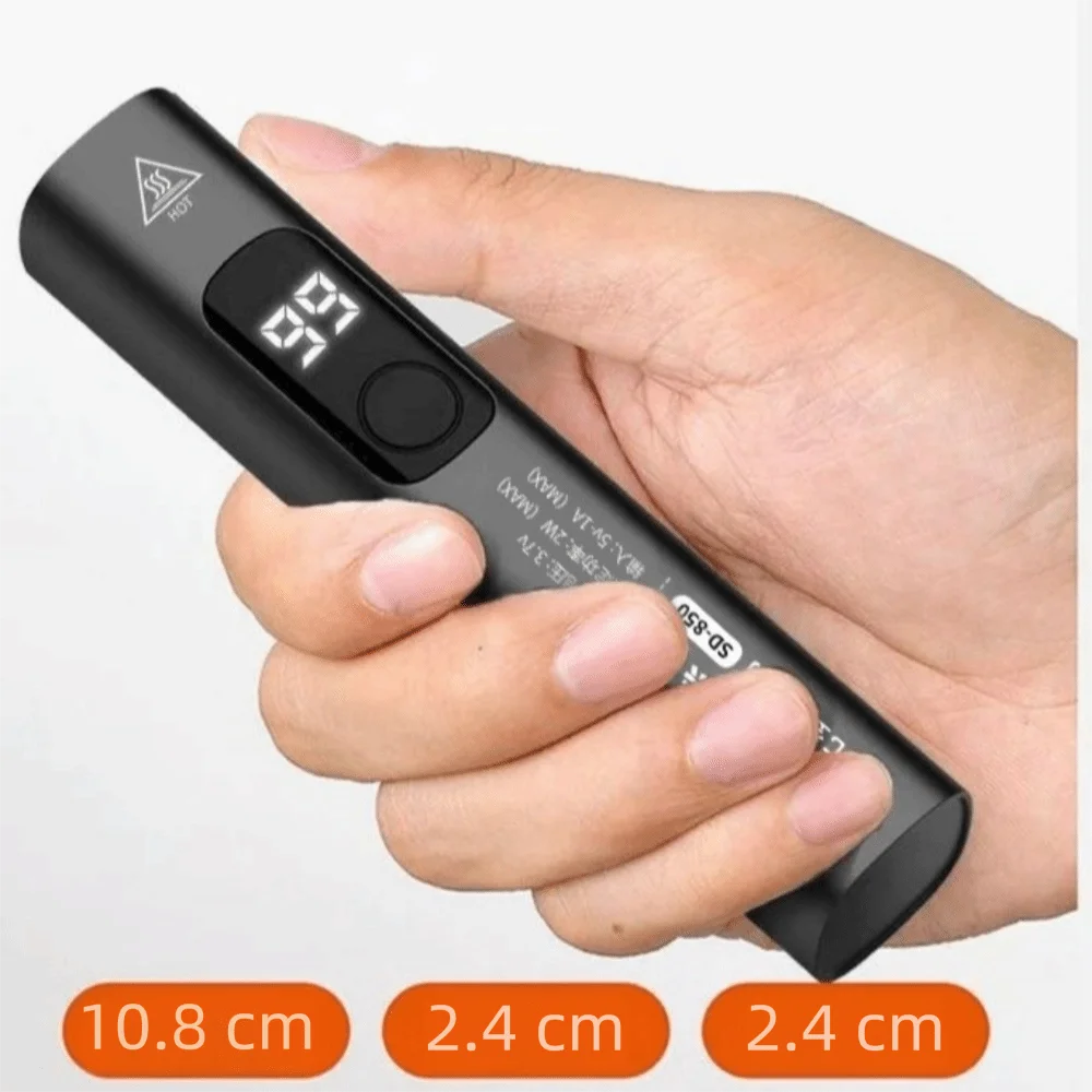 365nm UV Flashlight Intelligent Digital USB Charging Ultra Violet BlackLight Fast Curing LED Display Nail Dryer Pen