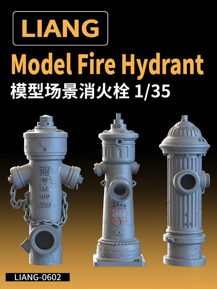 LIANG-0602 Model Scene Accessories Fire Hydrant 1/35 Scale