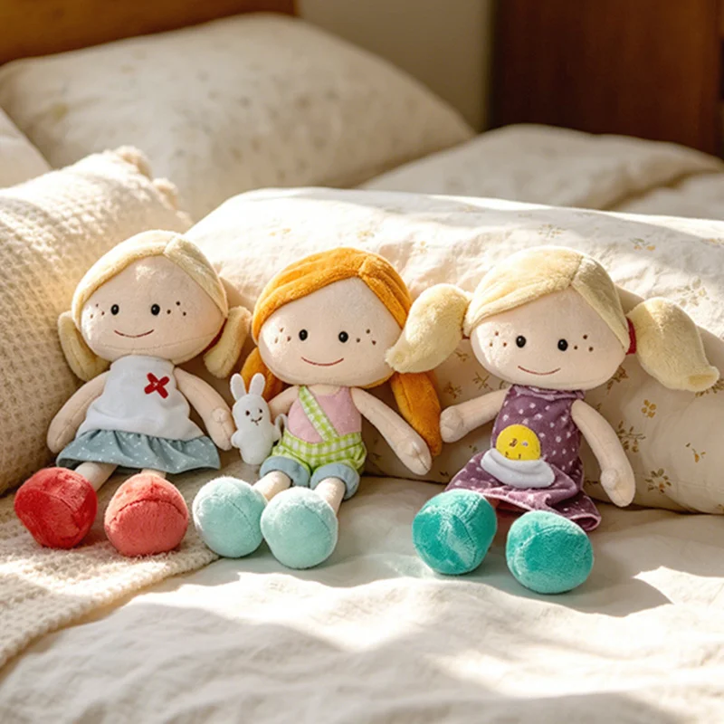 Healing Series Cartoon Healing The Little Girl Plush Doll Role playing Story Girl Toy Boy and Girl Growth Partners Gift For kids
