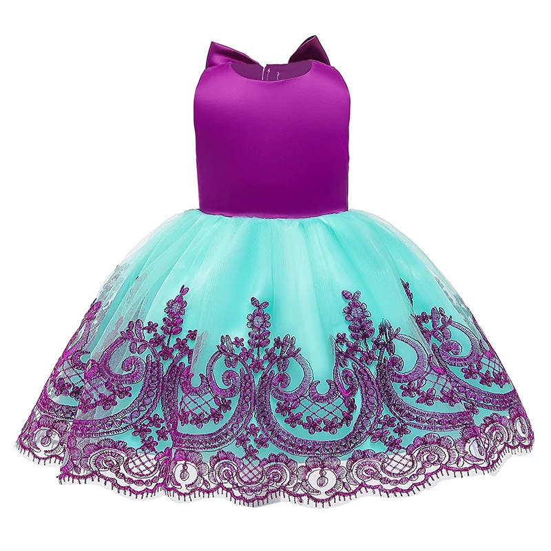 Baby Girl Dress Wedding Dress  Princess Dress Lace Skirt Bowknot Dresses Baby Girl Birthday Party Christening Princess Dresses