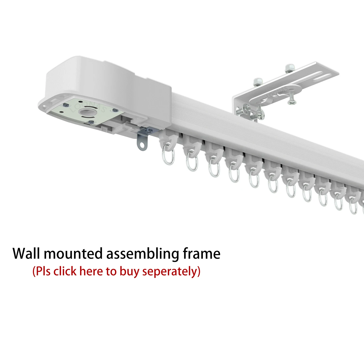 Quiet Smooth Silent Curtain Motor Track Rail Maximum 40kg Load Free Customized Length Support Loonas Tuya 3rd Curtain motor