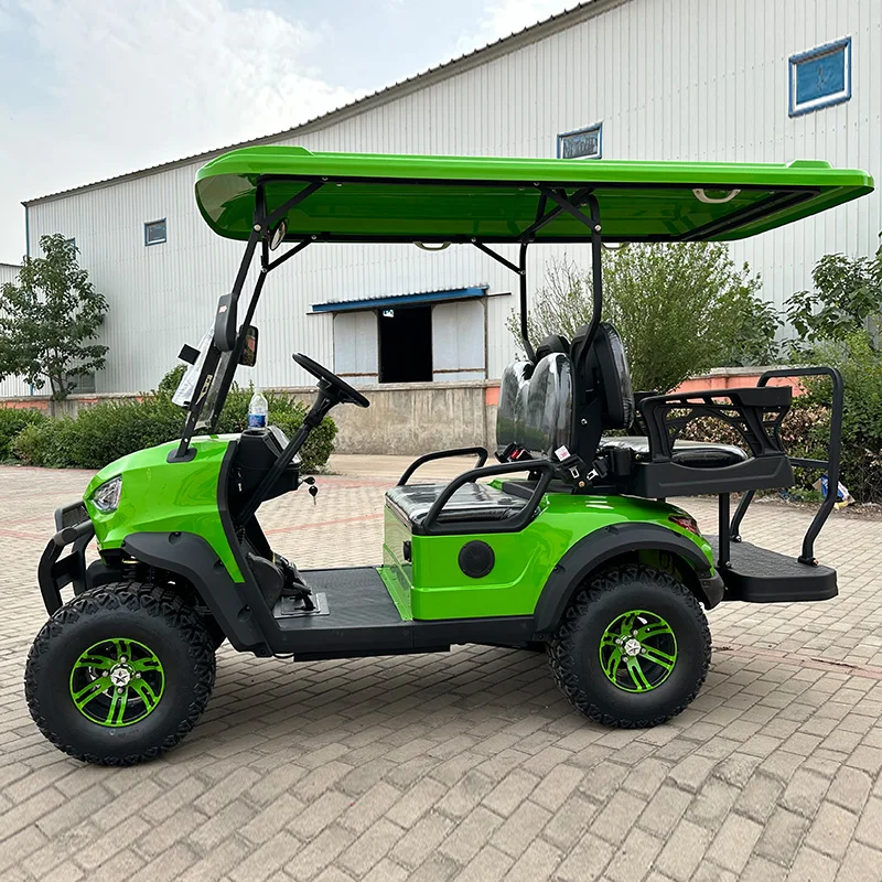 72V Off-Road Electric Golf Cart 4 Seater Lithium Battery Utility Vehicle for Garden Villa Hunting Use