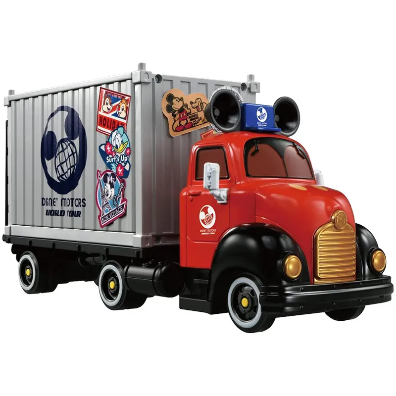 Original TAKARA TOMY Disney Mickey Mouse Transport Truck 179092 Large Storage Container Playset for Diecast Cars Gift for Kids