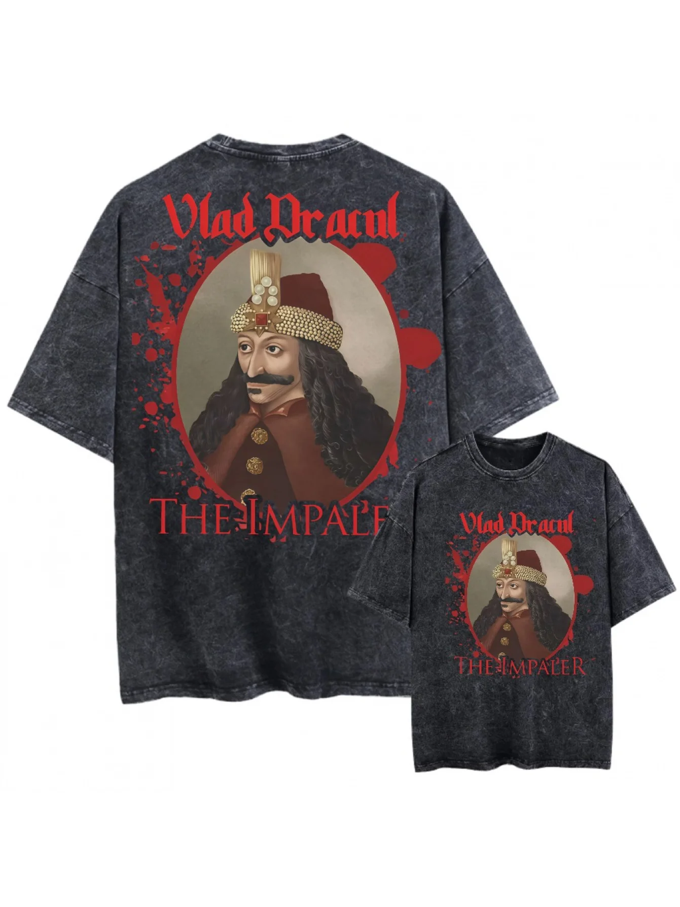 Fashion Dracula Tepes Piercer Vlad Collection Women's Round Neck Cotton T-shirt Vampire Undead Gothic Summer Clothing