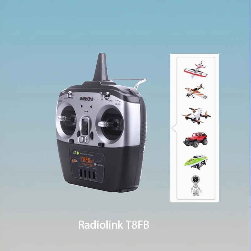 

Radiolink T8FB 8CH 2,4 ГГц Радиоконтроллер с приемником R8EF Диапазон 400 м для FPV Дрон Гоночный RC Автомобиль Лодка Выход ШИМ/SBUS