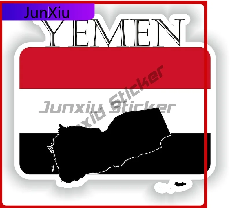 

Yemen Flag Map Sticker Camper Van Bicycle Decals Camping Sticker Car Decoration For V125 Motorcycle Stickers Pattern Suv Laptop