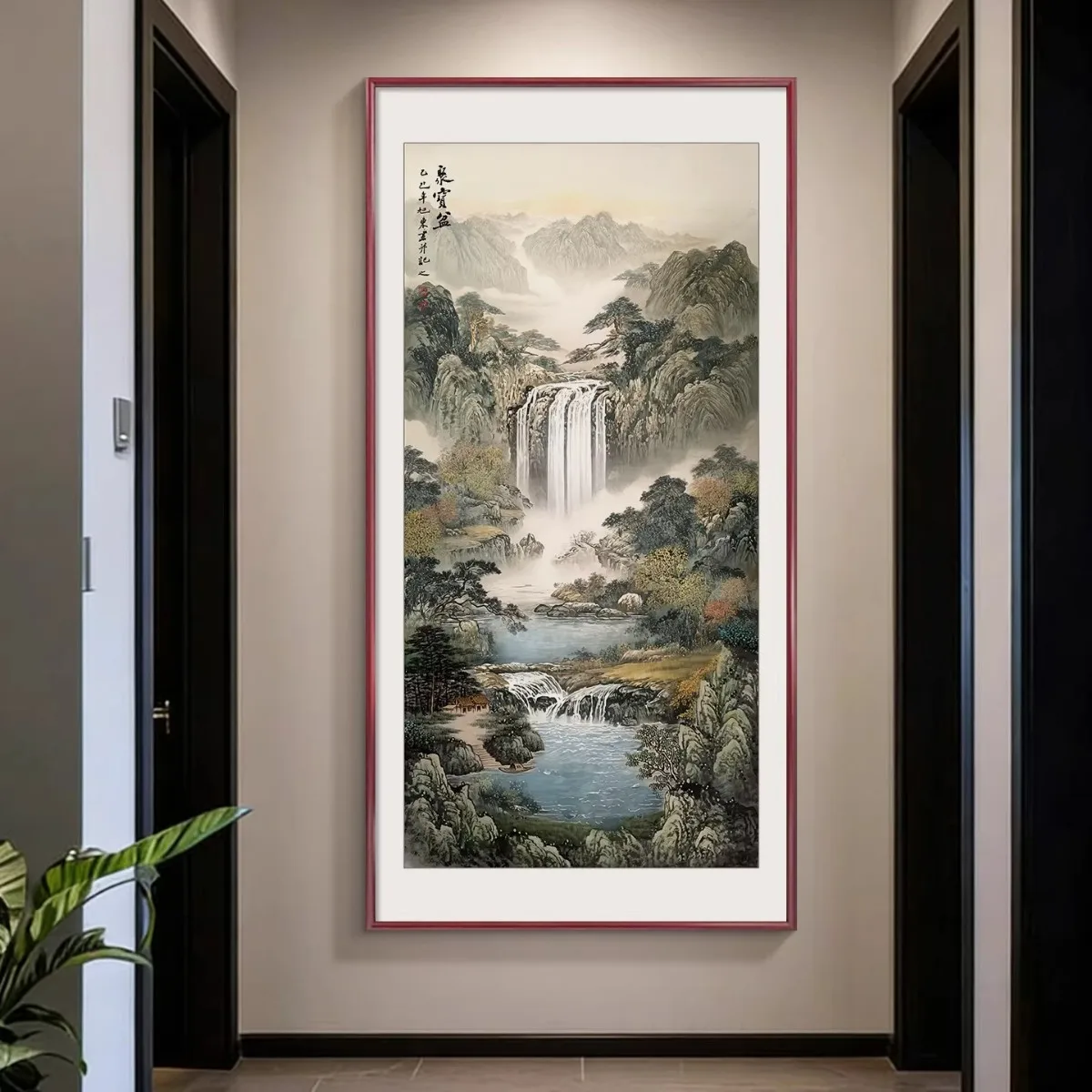 DSA Rising Sun Landscape Painting New Chinese Style Entry Entrance Decorative Painting Hanging Painting on the Corridor