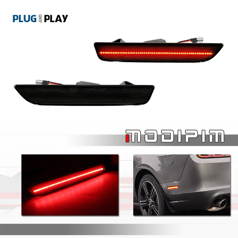 

Super Bright White / Red LED Car Rear Bumper Side Marker Turn Signal Lights For 2010-2014 Ford Mustang Fender Flare Lights 12V