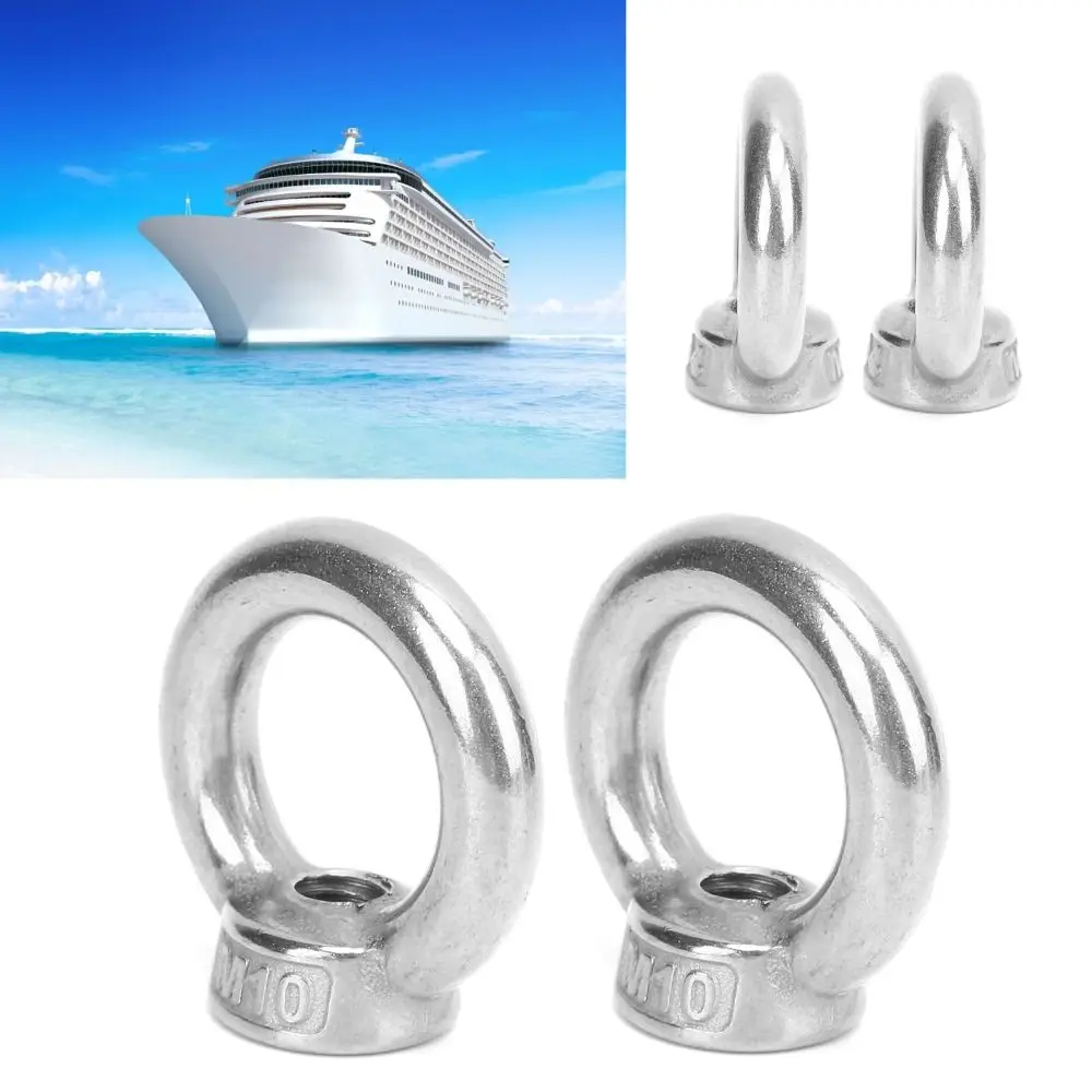 10 Pcs M6 / M8 / M10​ Lifting Eye Nut​ 304 Stainless Steel​ Female Threaded Threaded Nut Fastener​ Ring Shape​ Ring Nut