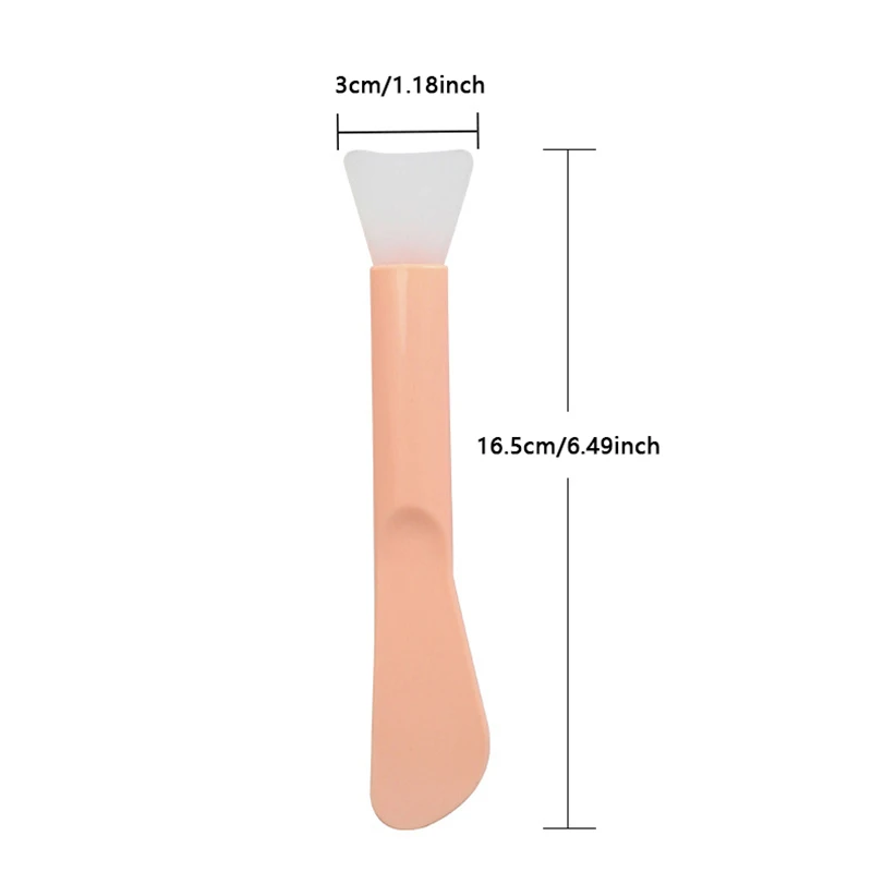 실리콘 페이셜 마스크 브러시 소프트 헤드 스크레이퍼, 통합 이중 용도 진흙 필름 브러시, DIY 필름 조정 미용 도구