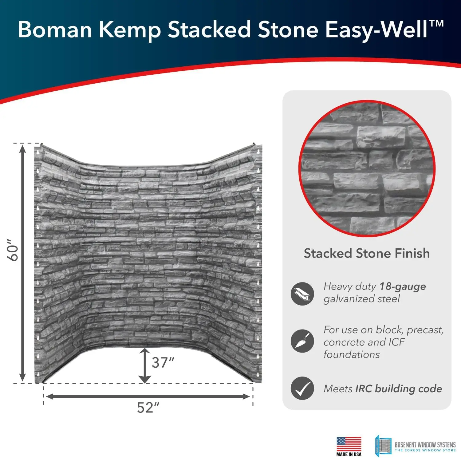 Stone 3141-Système de fenêtre d'inclinaison et de rotation, comprend une fenêtre d'inclinaison et de rotation européenne à charnière droite, une pierre empilée facile à installer