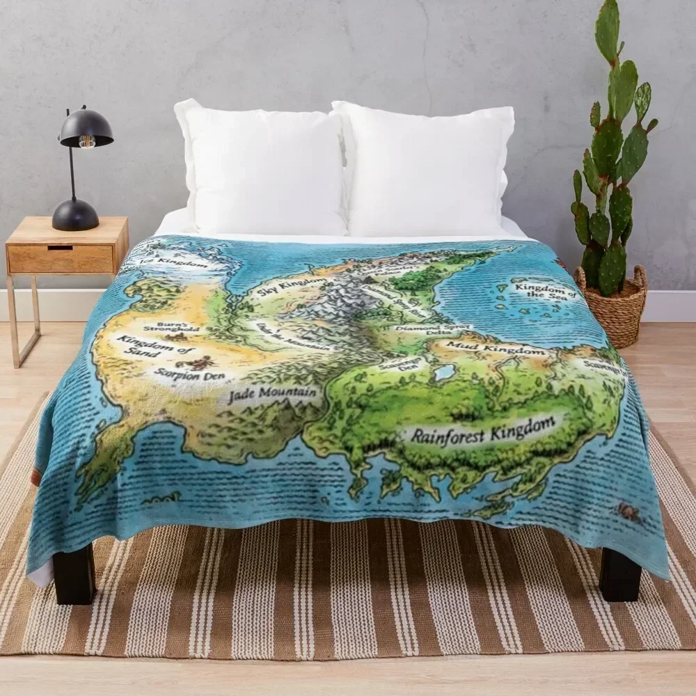 

WOF Maps Throw Blanket Luxurious Soft Fuzzy Blanket for Sofa Bed