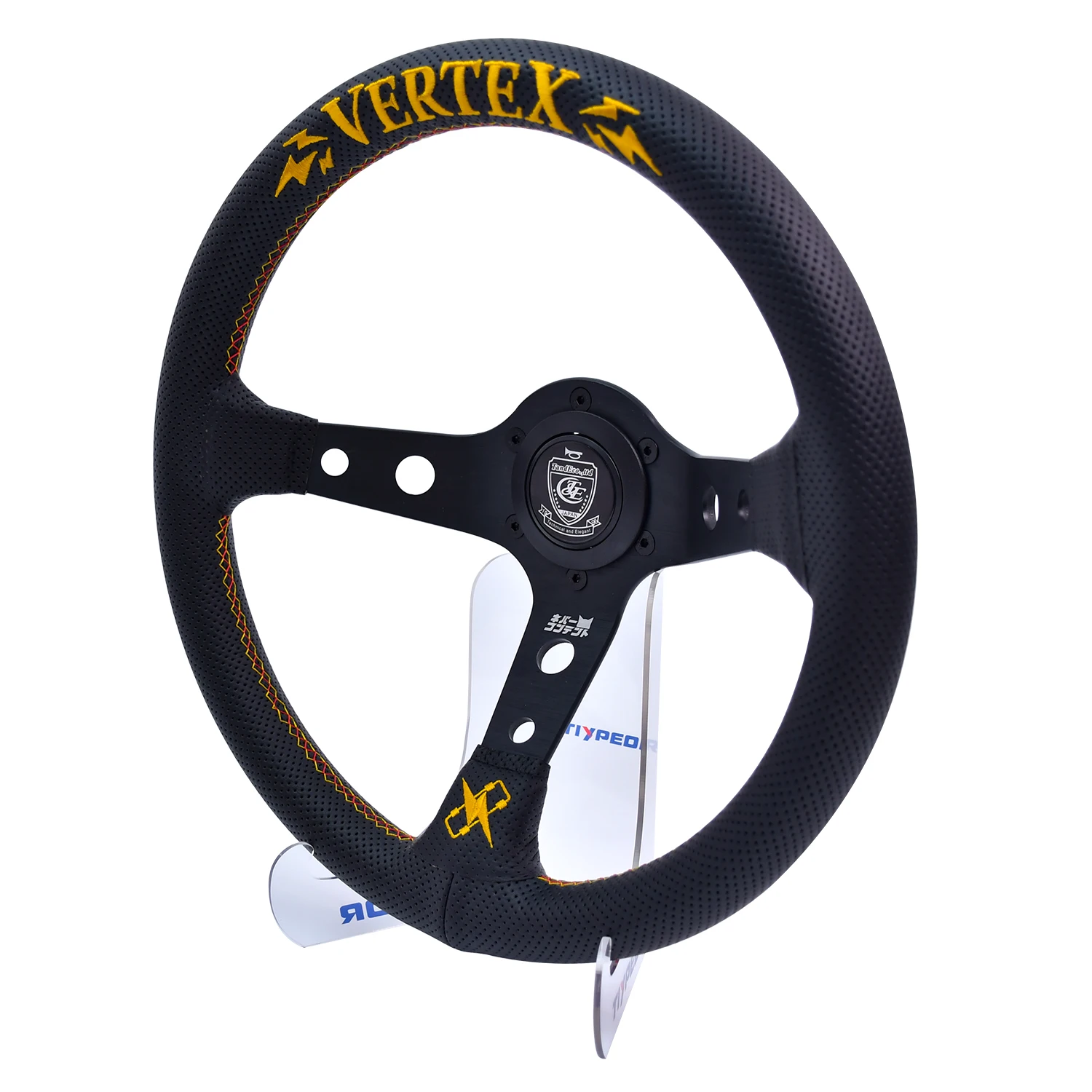 

Vertex 13 Inch Sports Steering Wheel 320MM Leather Embroidery Car Modified Auto Parts Racing Universal Steering Wheel
