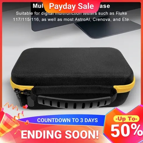 Klawdsky Hard Case for Fluke 117/115/116/114, Carrying Digital Multimeters Case, Provides Secure Storage for Both Your Meter