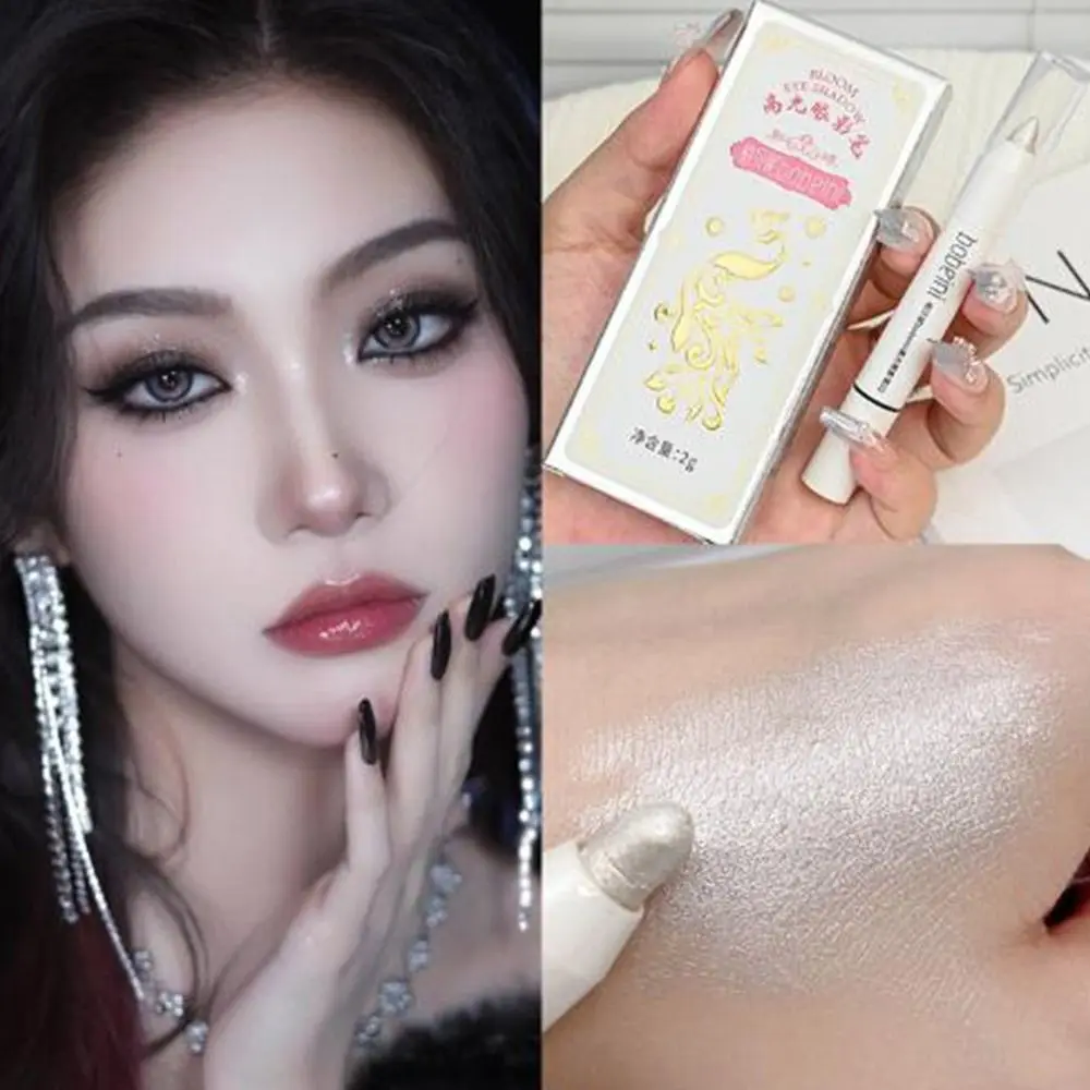 Highlight Eyeshadow Pencil Eyeshadow Stick Pearlescent White Glitter Long Lasting Eyeshadow Pen Matte White Multi Uasge
