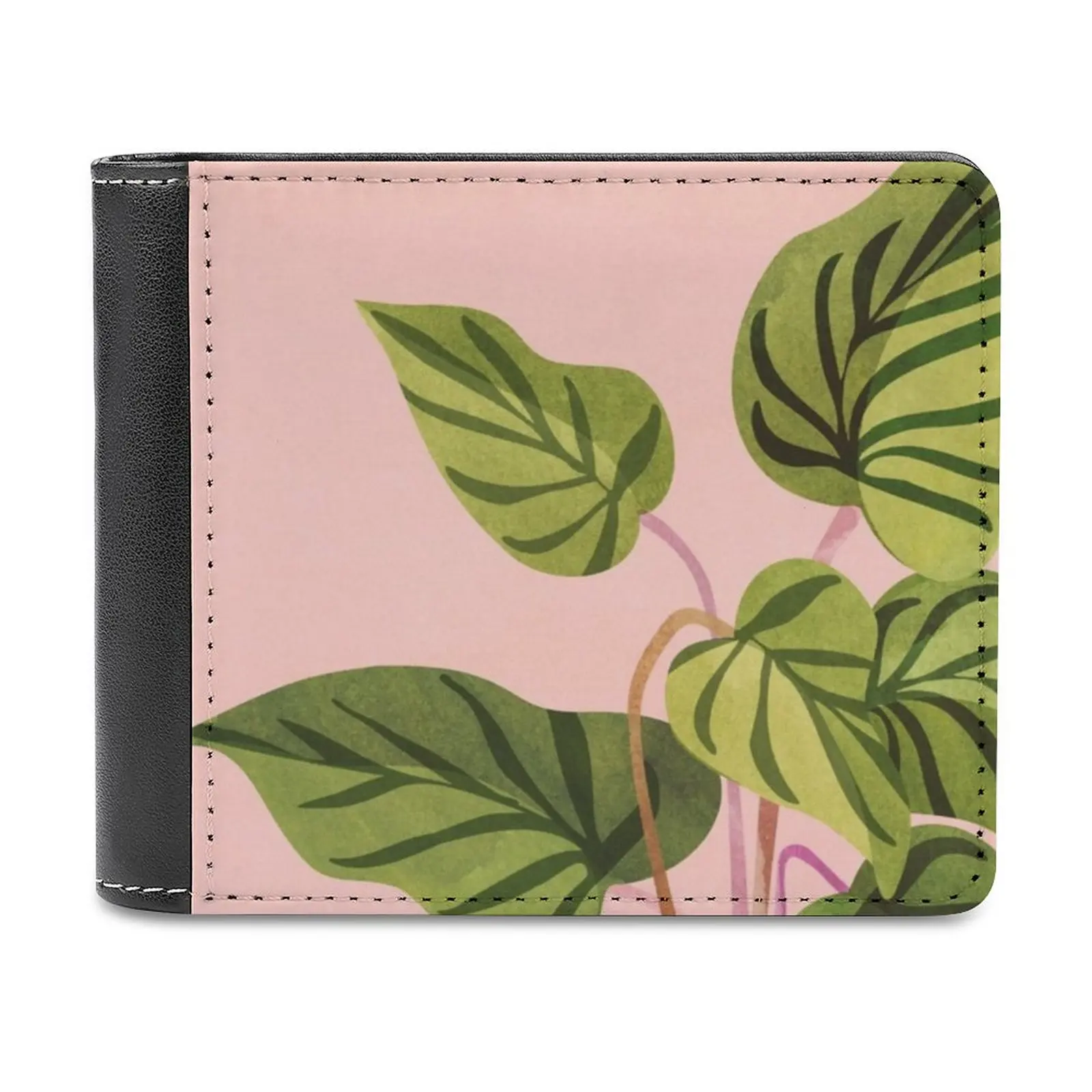 Azure Men Wallet Pu Leather Short Male Purses Credit Card Wallet For Men Money Bag Flowers Floral Floral Pattern Graphic Floral