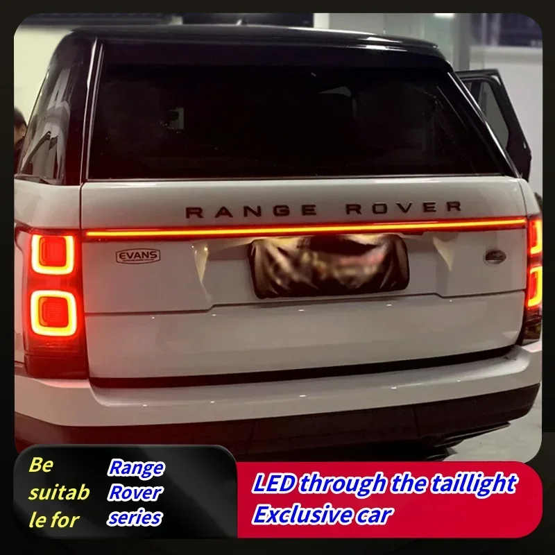 Suitable for Range Rover 13-22 through type tail lights, specially modified with high mounted brake light LED trunk light