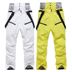 Pantalones de esquí para hombres y mujeres, pantalones de snowboard impermeables a prueba de viento, pantalones deportivos de nieve cálidos para exteriores, pantalones de esquí para hombres y mujeres, Invierno