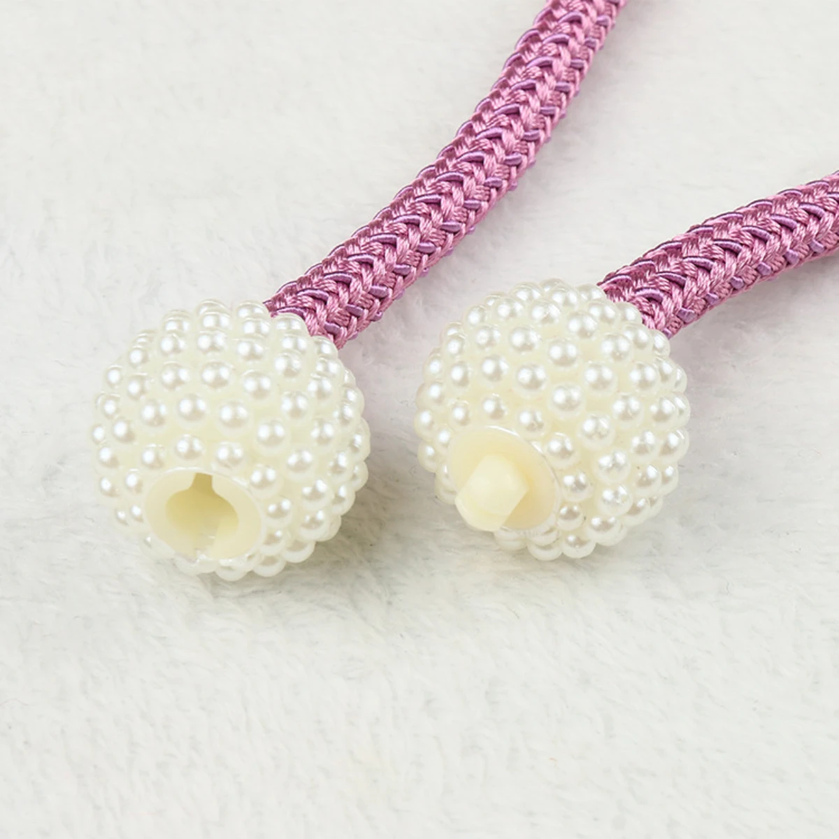 Creative pearl curtain buckle rope, simple and non perforated curtain strap buckle accessories, curtain strap buckle ring