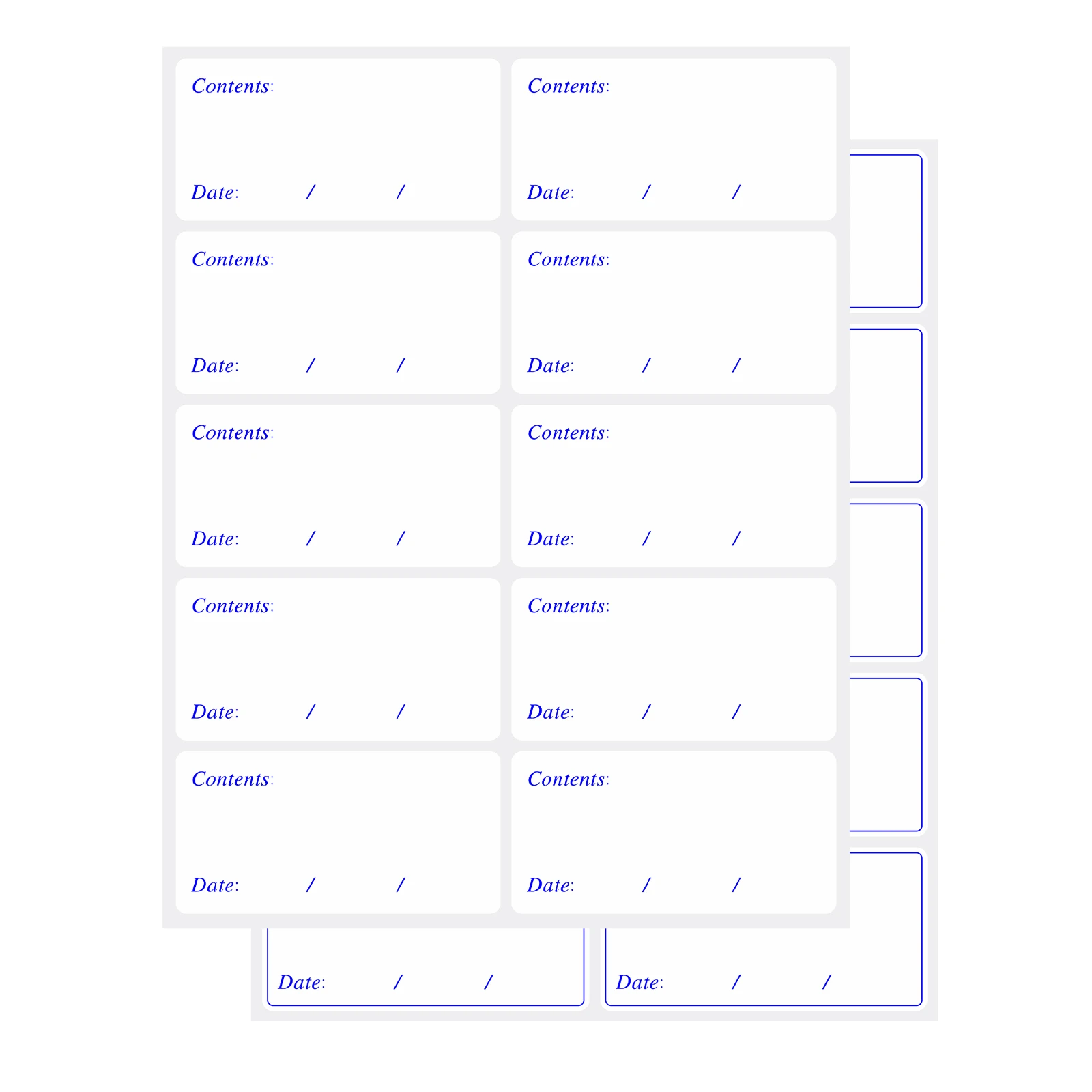

10Pcs, Removable Food Date Labels with Blue Text, Household Kitchen Food Date Labels, Food Storage Date Labels, Waterproof and Tear-Resistant, for Kitchen, School, Office, Kitchen Utensils, Kitchen Supplies, Back-To-School Supplies