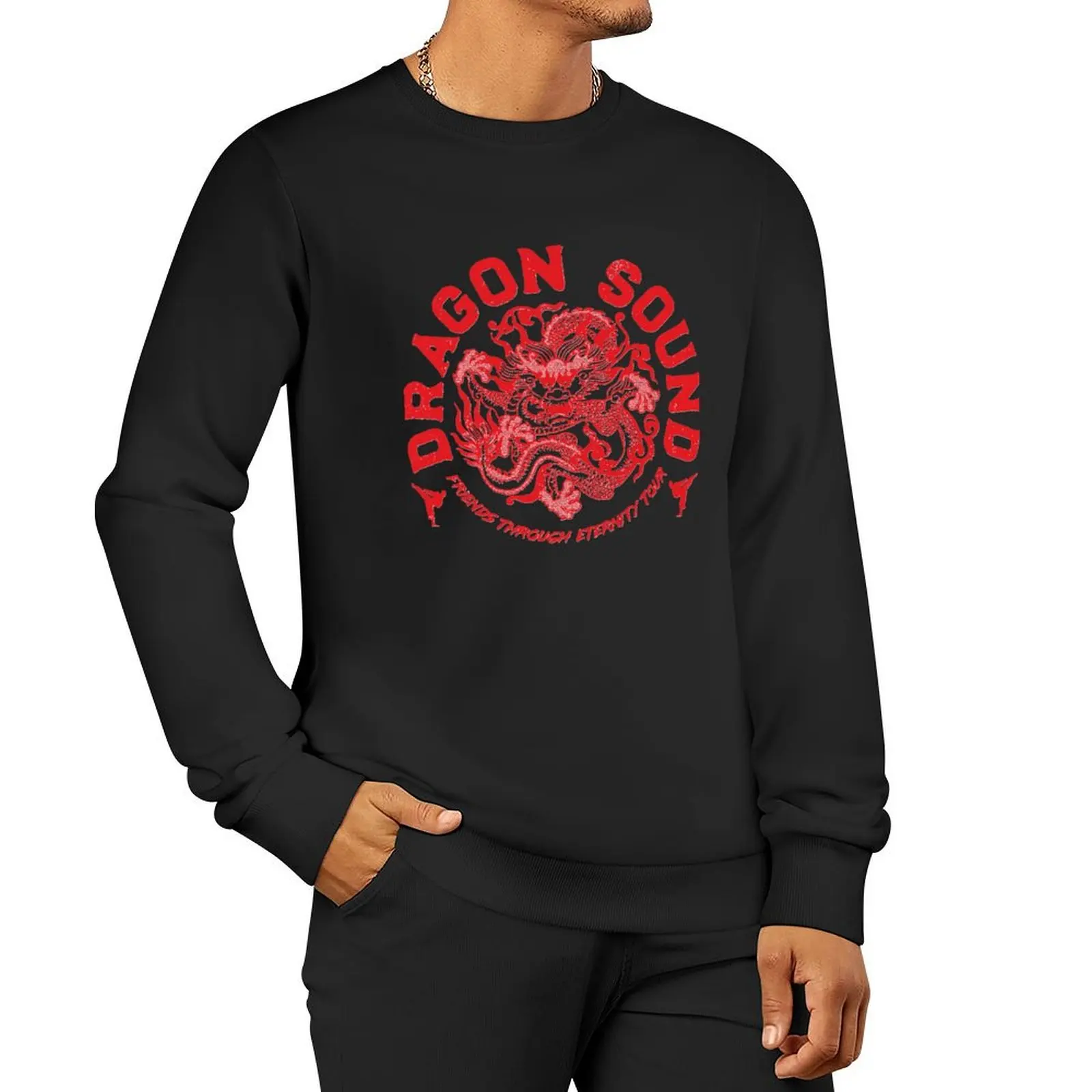 Dragon Sound Friends Through Eternity Tour (Red) Classic Pullover Hoodie men clothes aesthetic clothing graphic sweatshirts