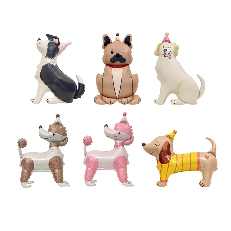 

1pcs Standing Cartoon Pet Balloon Bulldog Shepherd Dog Balloons Supply for Garden Festive BirthdayParty Decoration Balloons Gift
