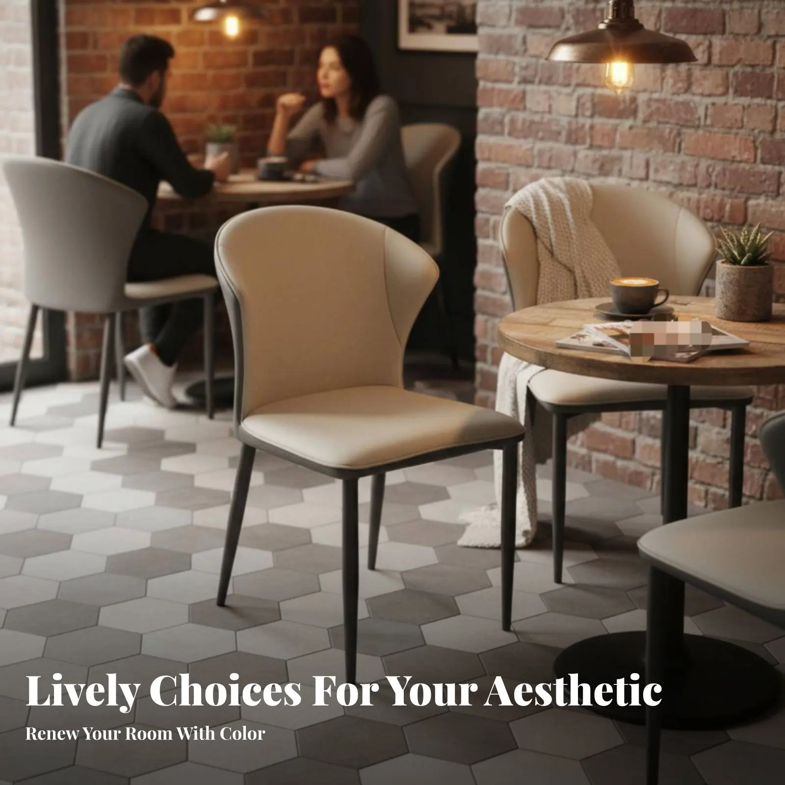 Upholstered Side Chair Light Luxury Design Household Furniture Soft Padding Comfortable for Adults, Dining Room, Kitchen