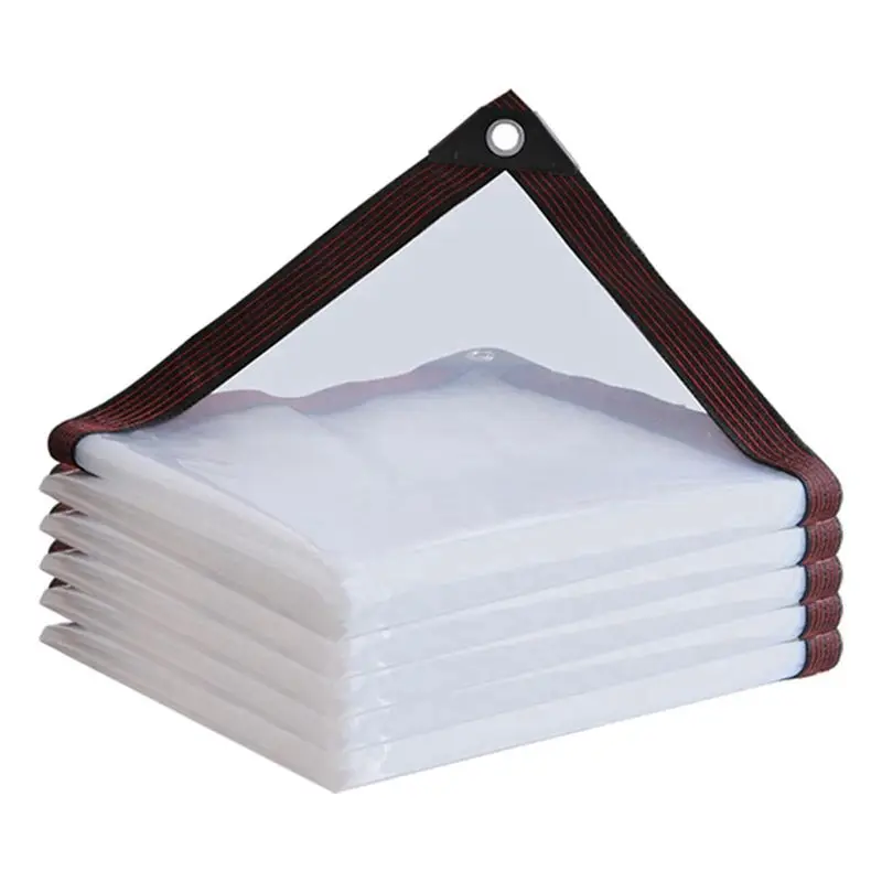 ABKW-Tarp Waterproof - Clear Heavy Duty Tarps, Outdoor Transparent Cover Easy Install Easy To Use 2X4m