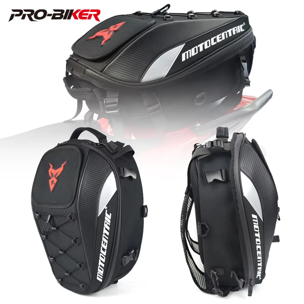 

Motocentric Waterproof Motorcycle Tail Bag Multifunction Motorcycle Rear Seat Bag High Capacity Motorcycle Bag Rider Backpack