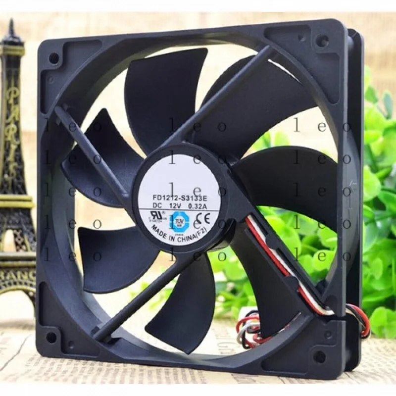 

AA For ARX DC FD1212-S3133E 12V 0.32A Silent Cooling Fan 3pin 120*120*25mm