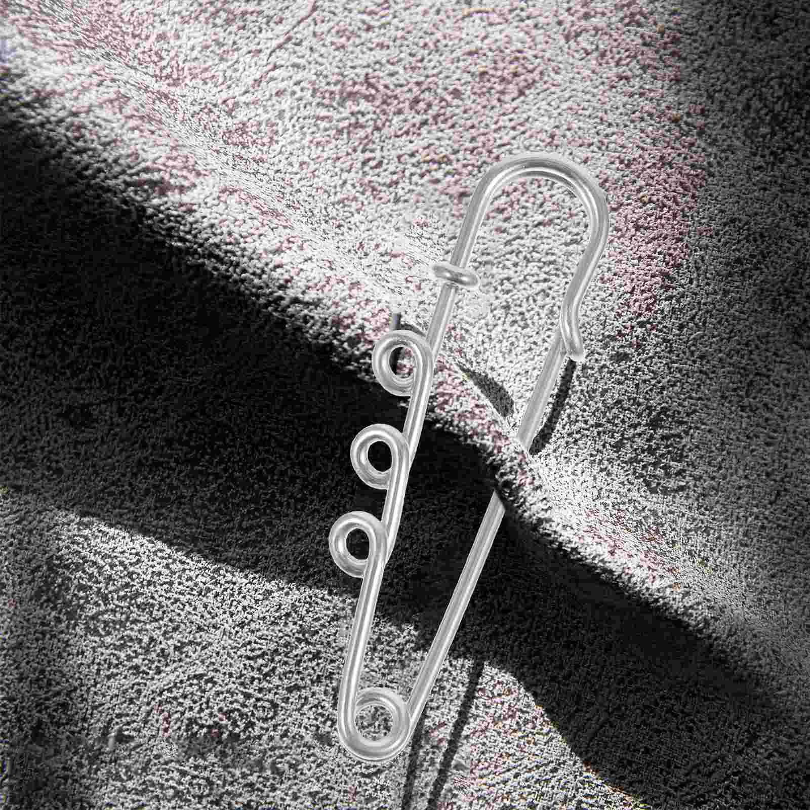 

3-Hole Safety Pin Brooch with Holes Making Brooches Craft Accessories Alloy DIY Pins Big Heavy Duty