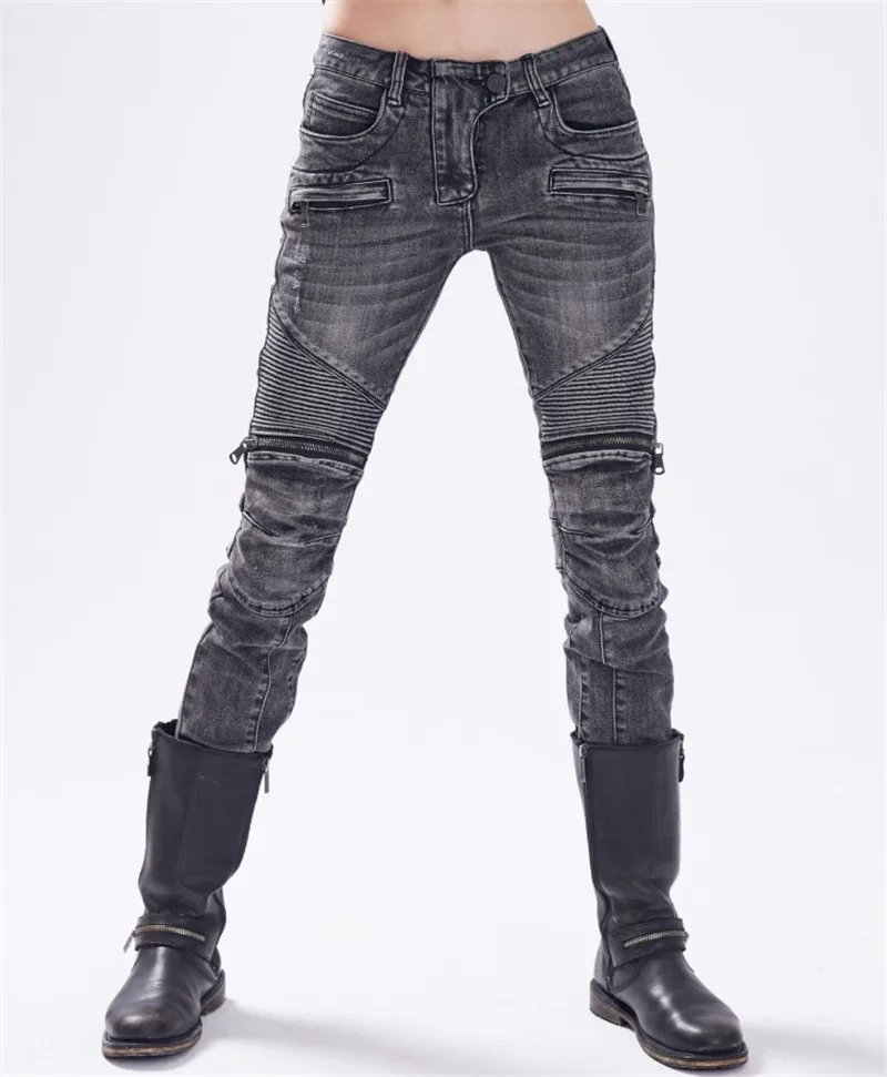 

Uglybros Women Motorcycle Riding Jeans Retro Casual Anti Fall Pants Motorbike Tear Resistant Washed Elastic Motorpool Pants
