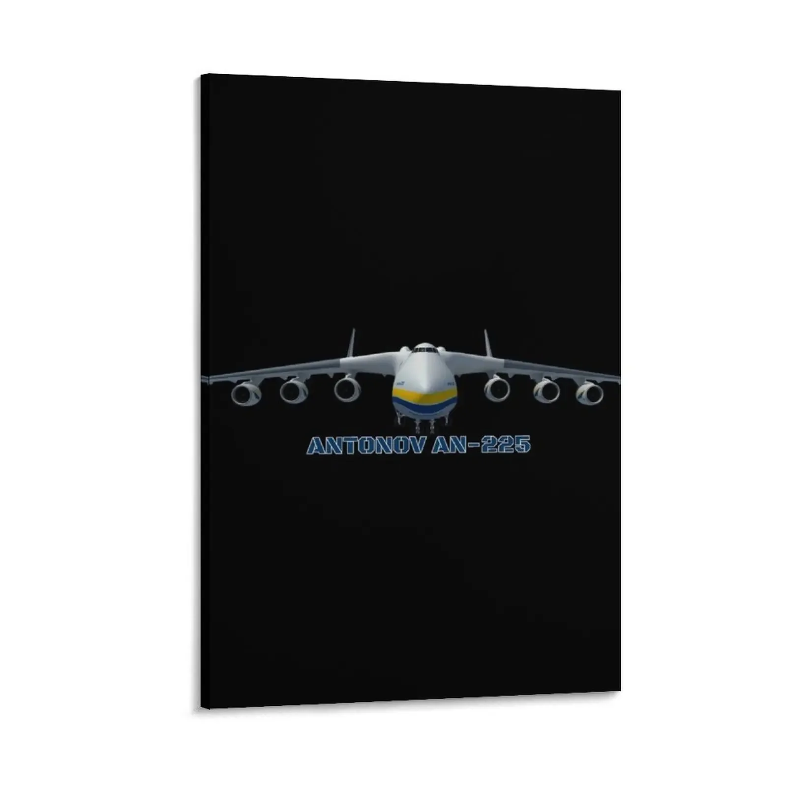 

An-225 Antonov Cargo Jet Plane Mriya Front Profile. Canvas Painting Decoration for home room decor room decors aesthetic