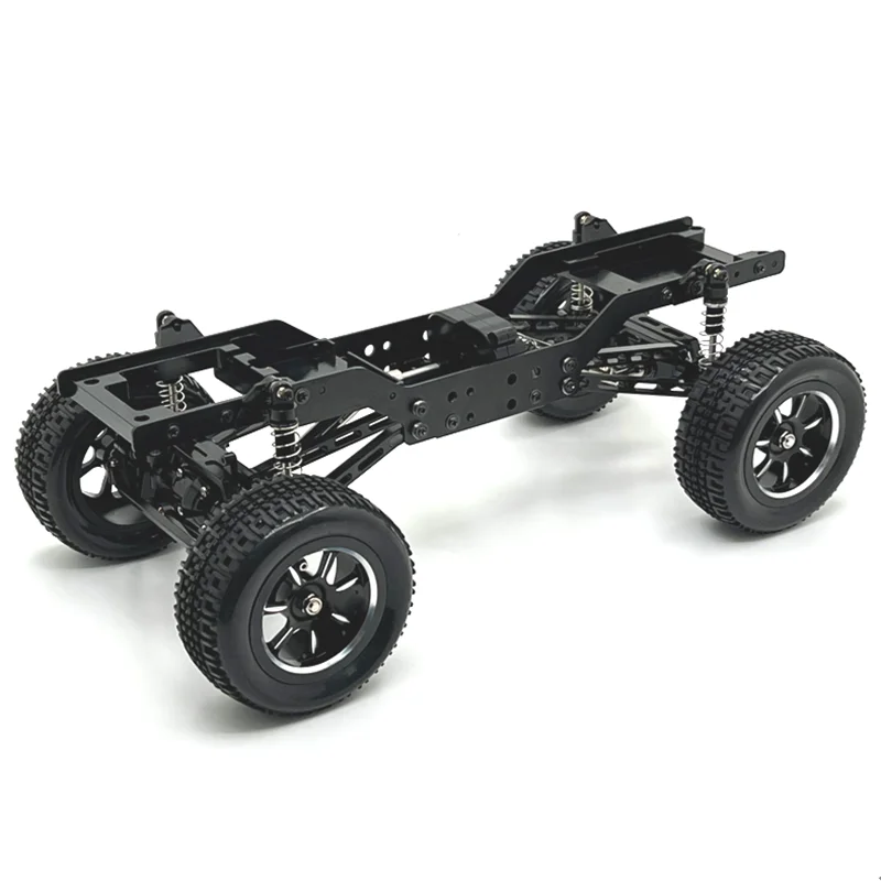 Suitable for MN168 RC Car Upgrade Front and Rear Door Bridge Metal Chassis, MN Model 1/12 Assembly Frame Finished