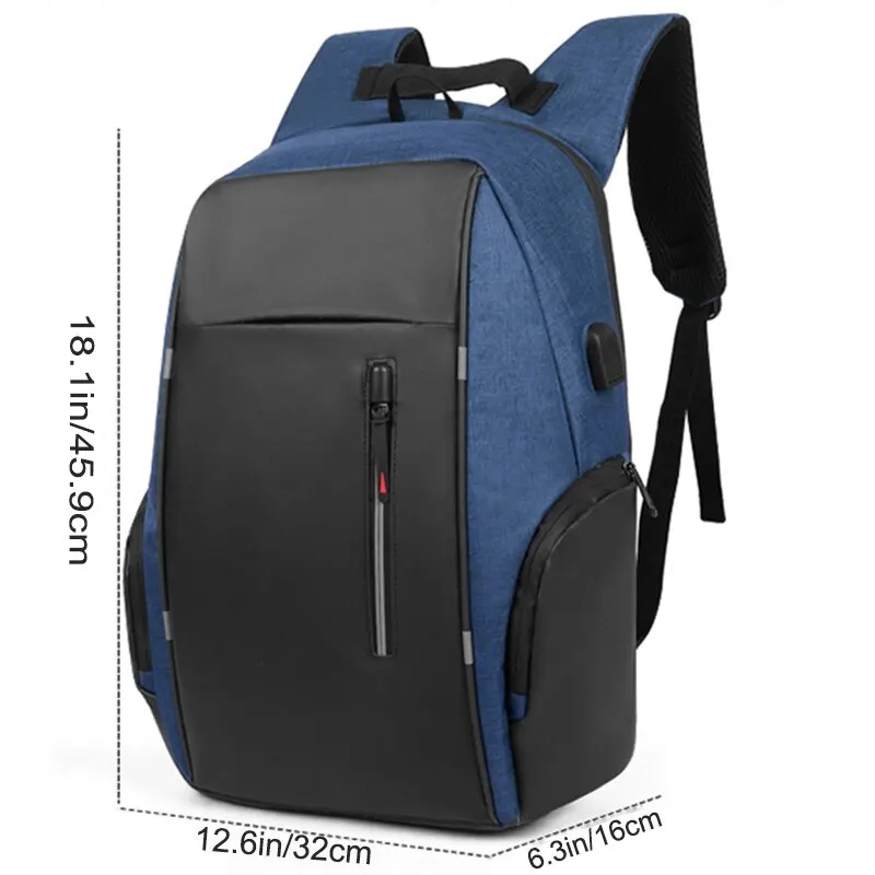 Große Kapazität wasserdichte Männer Geschäfts reisetasche Laptop Rucksack Laptop Notebook Tasche Reise rucksack mit USB-Ladeans chluss