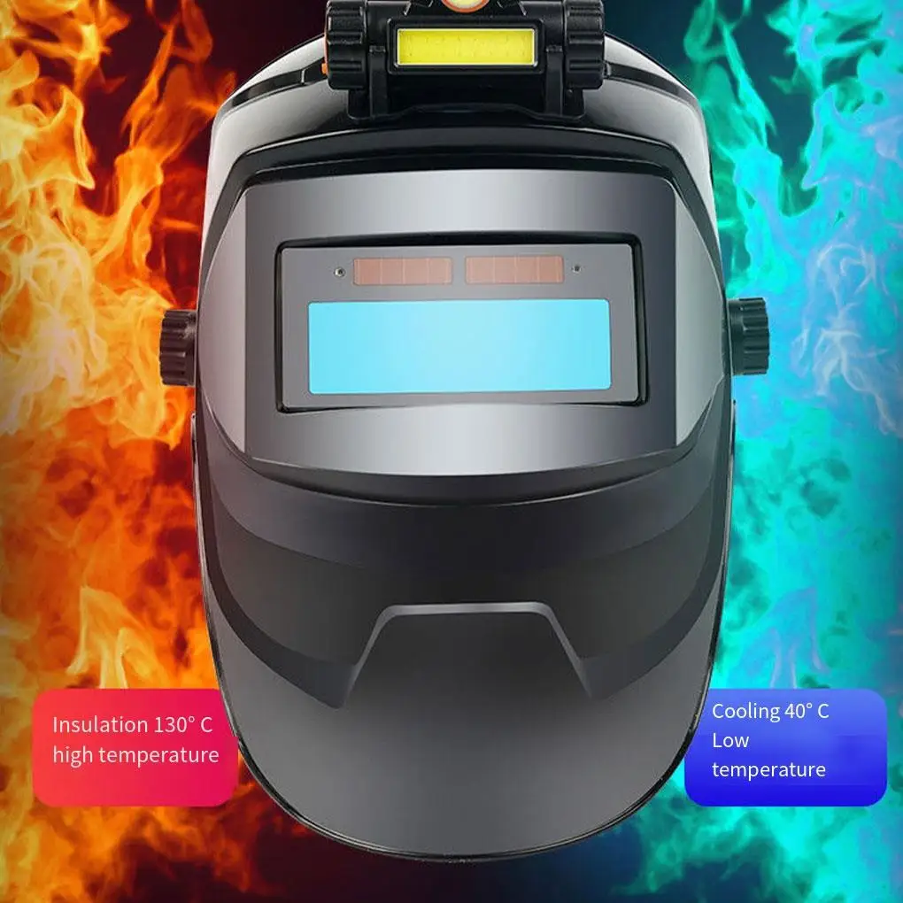 Welding Helmet Comfortable And Functional For Safe Welding Breathable Dimming Welding Masks 2+light+5protectors